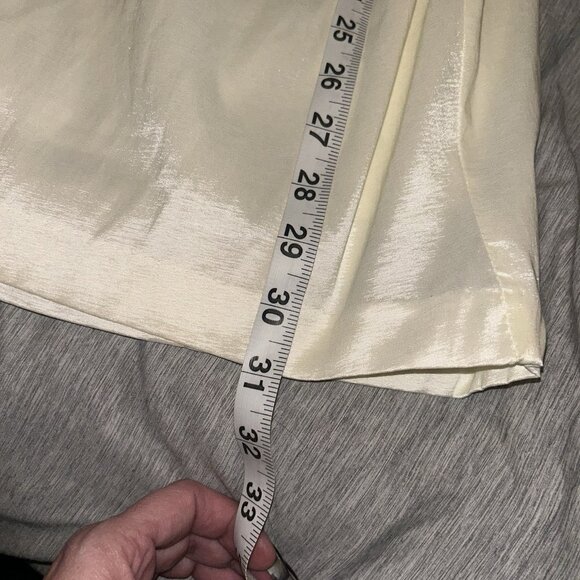 Torrid Vintage Ivory Satin Wedding Cocktail Strapless Pleated Dress Size 16 - Picture 11 of 11